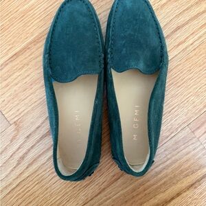 M. Gemi Forest Green Suede Loafers